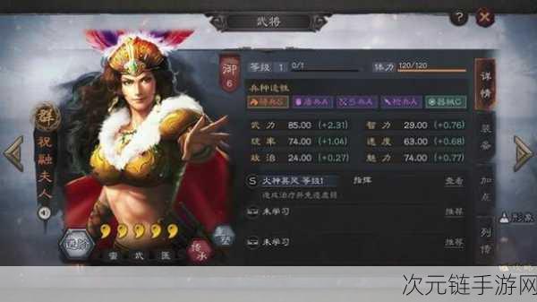 三国志战略版，祝融夫人战法深度剖析，输出与辅助的巅峰对决