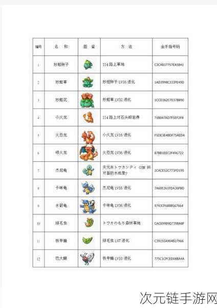 口袋妖怪火红版，全面揭秘金手指代码，助你游戏畅通无阻