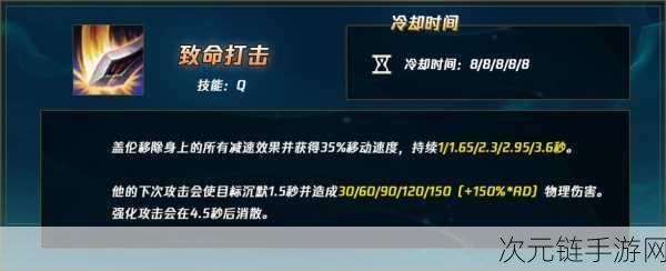 云顶之弈 S5 盖伦技能大揭秘及实战攻略