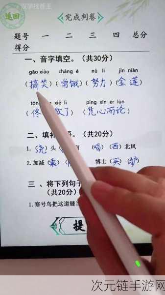 汉字找茬王小学生试卷4深度解析，完美判卷攻略大公开