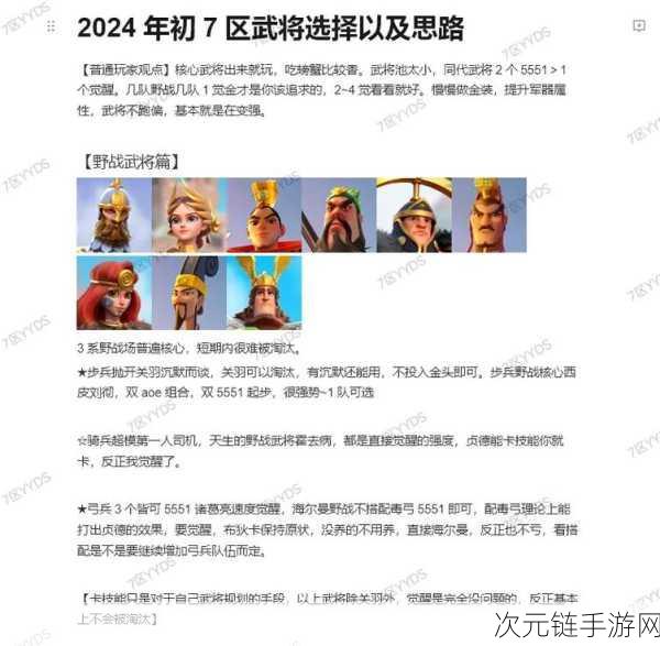 万国觉醒策略巅峰，孙武最强武将搭配全解析